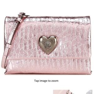 Kensington Duet Heart Love Croco Metallic Crossbody Bag